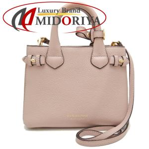 BURBERRY バーバリー  スモールバナー  4023713 2WAYハンドバッグ  レザー xキャンバス  ピンク  ノバチェック/251521【中古】｜phasemidoriya78