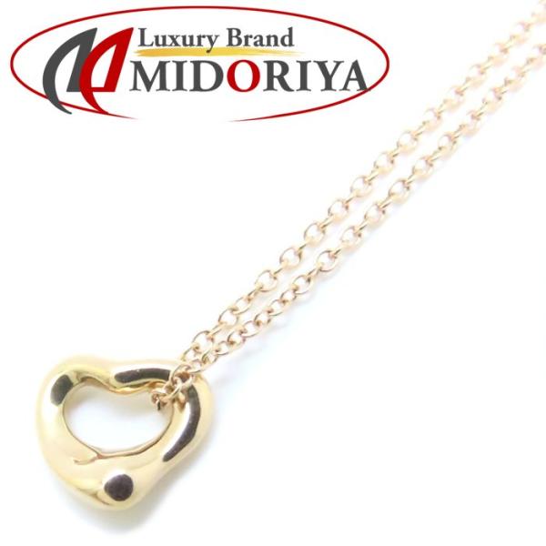 TIFFANY&amp;Co. ティファニー オープンハート ネックレス 7mm K18PG ピンクゴールド...