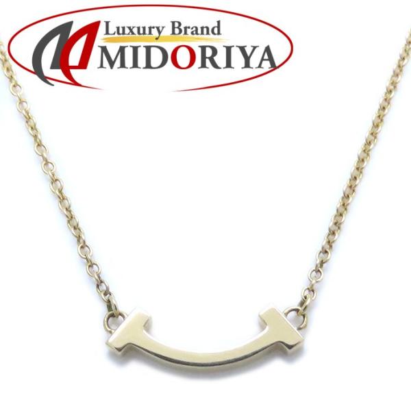 TIFFANY&amp;Co. ティファニー Tスマイル ネックレス ミニ K18YG イエローゴールド レ...