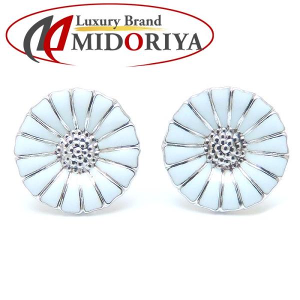 Georg Jensen ジョージジェンセン デイジー ピアス シルバー925xホワイトエナメル レ...