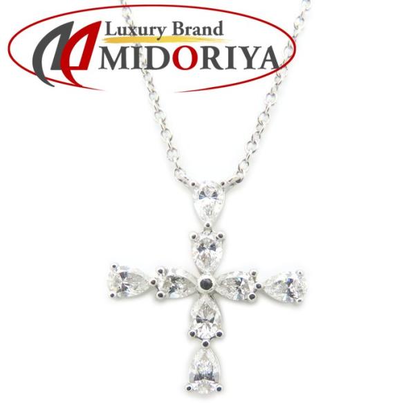 HARRY WINSTON ハリーウィンストン ペアシェイプミニクロス ネックレス ダイヤモンド P...