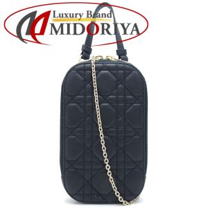 Christian Dior クリスチャンディオール フォンホルダー S0872ONMJ_M900 ハンドバッグ カナージュ ラムスキン ブラック/350756【中古】｜phasemidoriya78