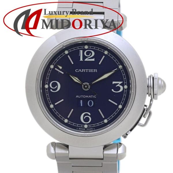 CARTIER カルティエ パシャＣ ビッグデイト W31047M7  ネイビー ボーイズ ユニセッ...
