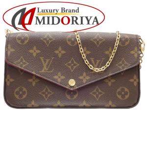 LOUIS VUITTON ルイヴィトン モノグラム ポシェットフェリーチェ M61276 ウォレットチェーン ブラウン/450272【中古】｜phasemidoriya78