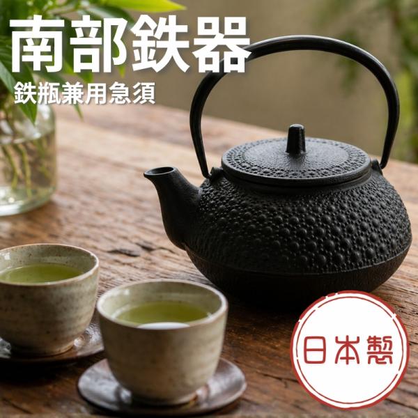 鉄瓶 南部鉄器 岩鋳 鉄瓶兼用急須 5型新亀甲 0.65L ブラック 12804
