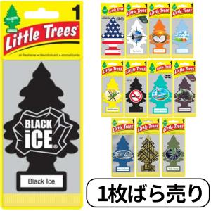 リトルツリー Little Trees エアーフレッシュナー 芳香剤 車 ブラックアイス バニラプライド ココナッツ ブラックベリー 1枚