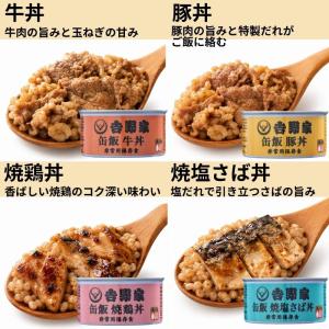 非常食 缶詰 吉野家 缶飯 4種 牛丼 豚丼 ...の詳細画像3