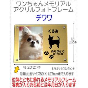 わんちゃん名入れメモリアルアクリルフォトフレーム ダックスフンド