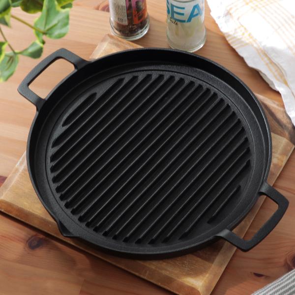 南部鉄器 グリルパン 25cm IH対応 23050 焼肉 鉄板 鋳物 日本製 岩鋳 Iwachu ...