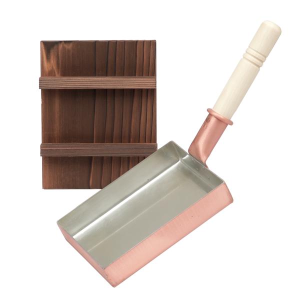 純銅 玉子焼き器 木蓋セット 銅製たまご焼き器 12長 125×170mm 木蓋付き 中村銅器製作所