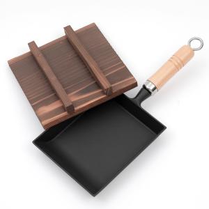 岩鋳（IWACHU） グリルパン 木柄付 南部鉄器 IH対応 鉄フライパン