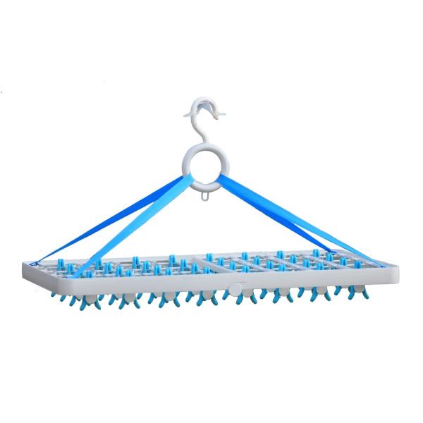 イメージクラフト 片手で干せる＆列で外せる 【いちどにありがとう 32】 ブルー （日本製） ICA...