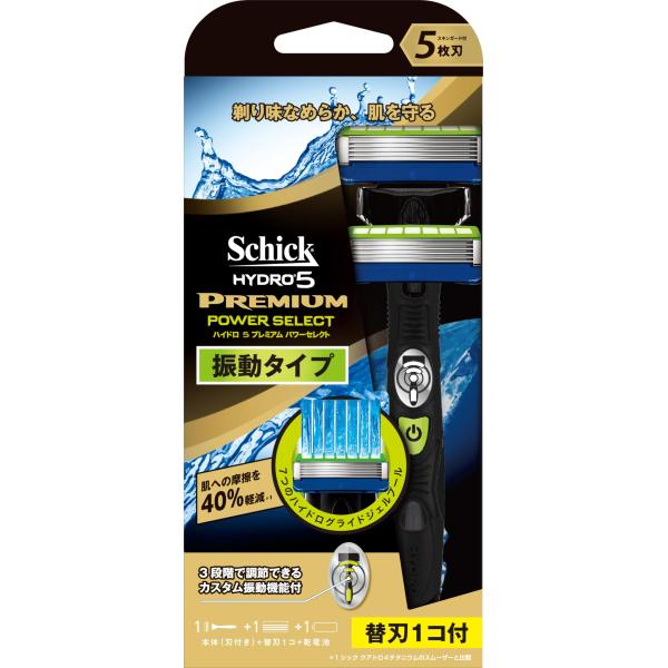 シック Schick 5枚刃 ハイドロ5 プレミアム パワーセレクト ホルダー 替刃1コ + 交換 ...