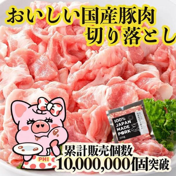 おいしい 国産 豚肉 切り落とし 3kg (250g × 12パック) 精肉店こだわり｜冷凍庫内で嵩...