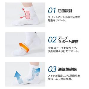 ファイテン スポーツソックス セミロング 丸つ...の詳細画像4