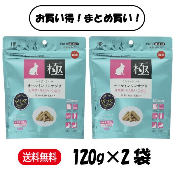 まとめ買い ハイペット うさぎのきわみ オールインワンサプリ 120g ×２袋