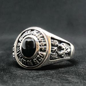 SV925 リング ブラックスター スター ダイオプサイト シルバー