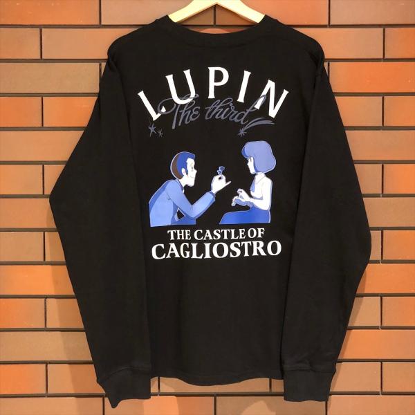 ルパン三世　長袖 Tシャツ　ブラック　カリオストロの城　ルパン　クラリス　Lupin the thi...