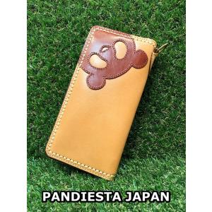 PANDIESTA JAPAN　熊猫謹製　ラウンドジップウォレット　財布　長財布　ヌメ　本革　Leather｜phnagamachi
