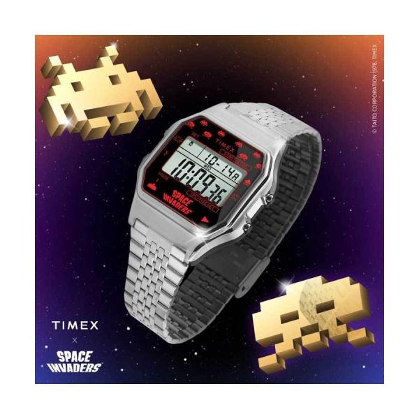 TIMEX 80　SPACE INVADERS　タイメックス　スペースインベーダー　シルバー　デジタ...