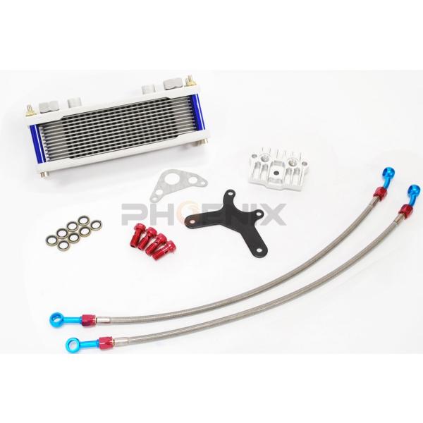 オイルクーラー 多段 セット 6V 12V 横型エンジン 汎用 ATV モンキー ゴリラ 冷却系パー...