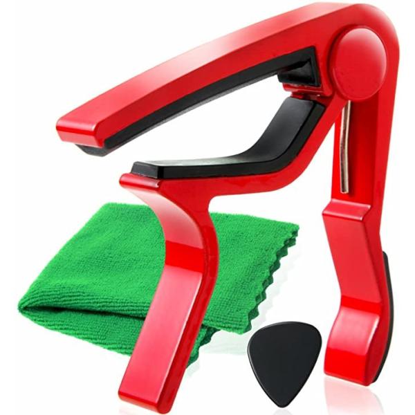 カポタスト ギター アコギ ワンタッチ Phoenix カポ クロス ピック メーカー保証書 4点セ...