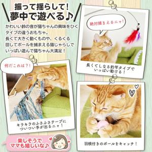 猫 おもちゃ 猫じゃらし (4点セット) 羽お...の詳細画像3