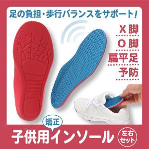 子供用 インソール キッズ 偏平足予防 足弓 O脚 X脚 矯正 内股予防 外股予防 児童 足裏 アーチ 中敷 衝撃吸収 サイズ調整 男の子 女の子/子供用インソール