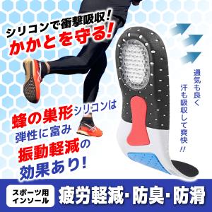 インソール スポーツ 高密度 衝撃吸収 抗菌 防臭