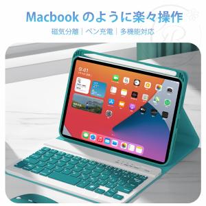 ipad mini 6 キーボード ケース ペン収納 充電 脱着式 ブルートゥースキーボード 2021 アイパッド ミニ 第6世代 8.3インチ 新発売 紫 人気