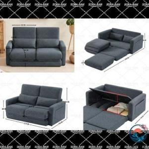 sofa ソファ 2 人掛け 収納付き ファブ...の詳細画像1