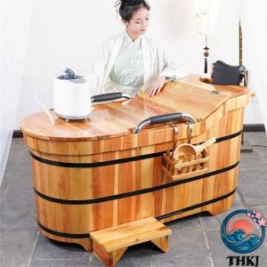 バスタブ 浴槽 木製 露天風呂 アイスバス 簡...の詳細画像2