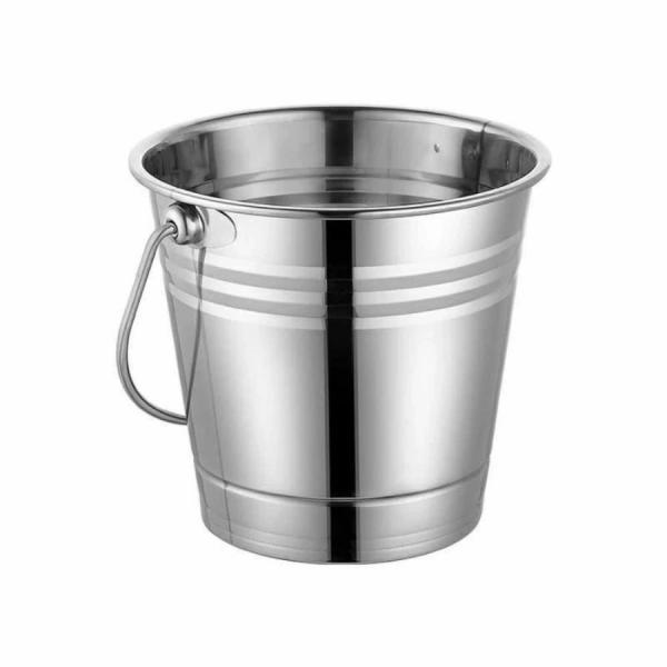 り 氷 バケツ ステンレス スチール フレンチ フライドポテト バケツ ブリキ メタル バケツ スナ...