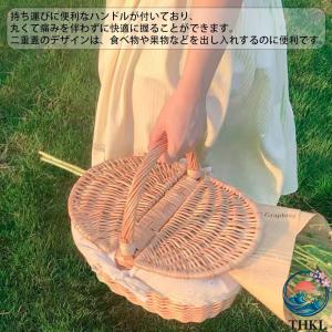 ピクニックバスケット 籐のかご 籠 かご 収納...の詳細画像2