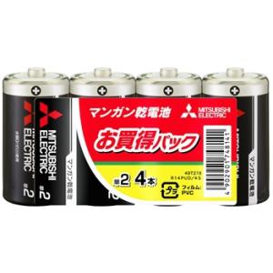 何個でも送料770円★まとめ買いにはお得です★三菱電機　R14PUD/4S マンガン乾電池(黒) 単...