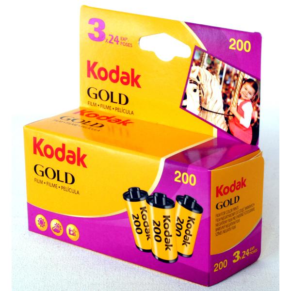 2025-8期限切れ【3本入】GOLD200-24枚撮 Kodak カラーネガフィルム ISO感度2...