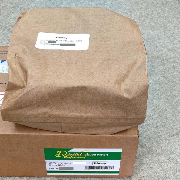 ラッキーSA【127mm幅】光沢/グロッシー/GLOSSY ロール型 カラー印画紙 183m巻【1巻...