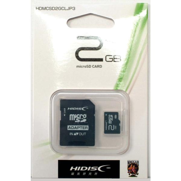 microSDカード【2GB】HIDISC 磁気研究所 HDMCSD2GCLJP★スタンダード用アダ...