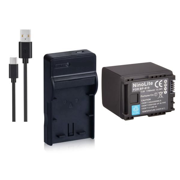 DC26 USB型充電器 CG-800 と キャノンBP-819 BP-819D 互換バッテリーのセ...