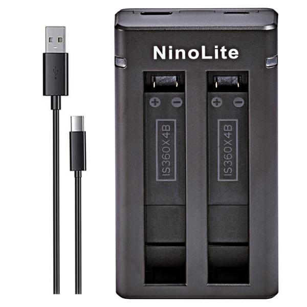 DC360-X4 USB型バッテリー充電器 Insta360x4 対応 デュアルバッテリーチャージャ...