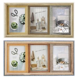 額縁　3枚セット 楽天市場】木製 フォトフレーム サイズ ワイド六つ切り 6切り