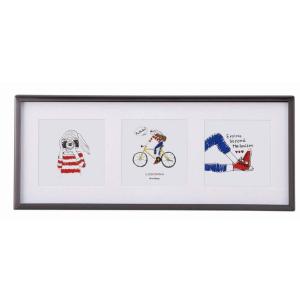 LADONNA（ラドンナ） 3窓 フォトフレーム 正方形 写真 3枚 L判 2枚も可