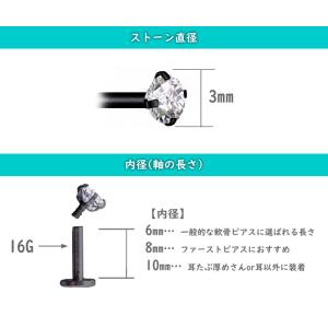 ボディピアス 16G 金属アレルギー 対応 サ...の詳細画像5