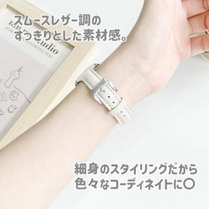 アップルウォッチ バンド スリム レザー調 替...の詳細画像1