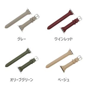 アップルウォッチ バンド スリム レザー調 替...の詳細画像4