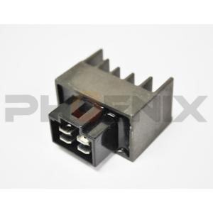 レギュレーター 4ピン 50cc - 100cc 対応 銀 レギュレター 12V 半波整流 ホンダ ...