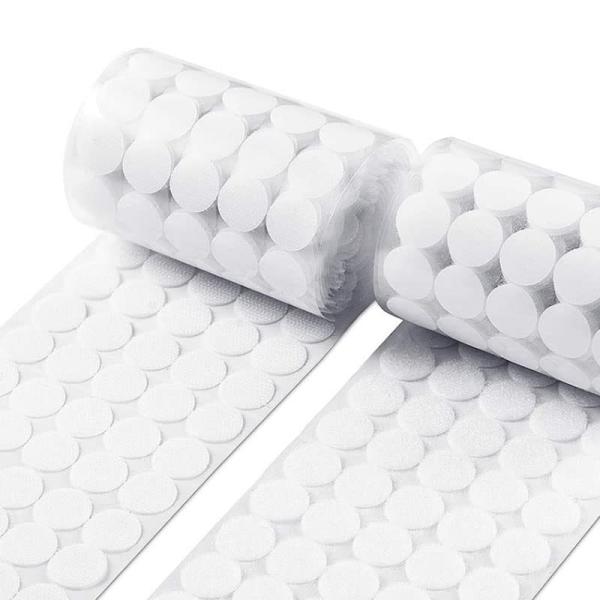 LIKENNY 面ファスナー 丸型 超強力 粘着 オスメスセット 直径20mm 業務用 シール テー...