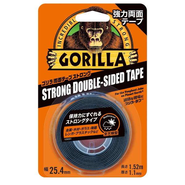 KURE(呉工業) ゴリラ 両面テープ ストロング 25.4mm×1.52ｍ 強力両面テープ 177...