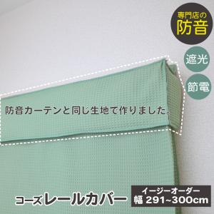 カーテン 遮光カーテン カーテンレール 部品 レールカバー 遮光 断熱 節電 5重構造 コーズレールカバー オーダー 幅291-300cm｜pialiving