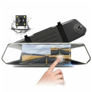 ドライブレコーダー バックミラー型 前後カメラ 1080PフルHD 7インチ タッチパネルIPS液晶 Gセンサー 170度広角 WDR 衝撃録画 駐車監視